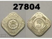 Холандия 5 цента 1929 AUNC