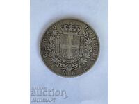 Moneda de argint #2 5 lire Italia 1874 argint