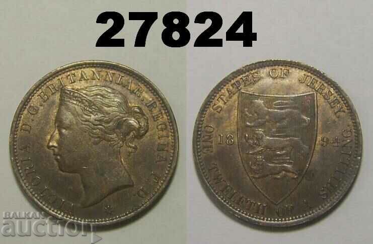 Jersey 1/12 shilling 1894 pennies