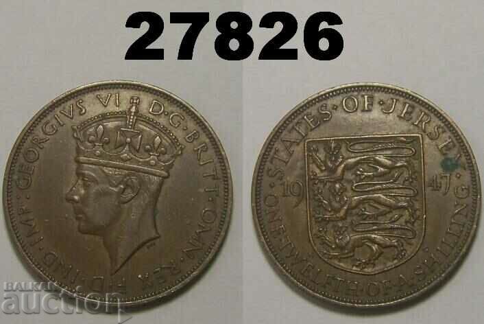 Jersey 1/12 shilling 1947 pennies