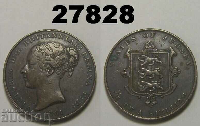 Jersey 1/13 Shilling 1861 Penny