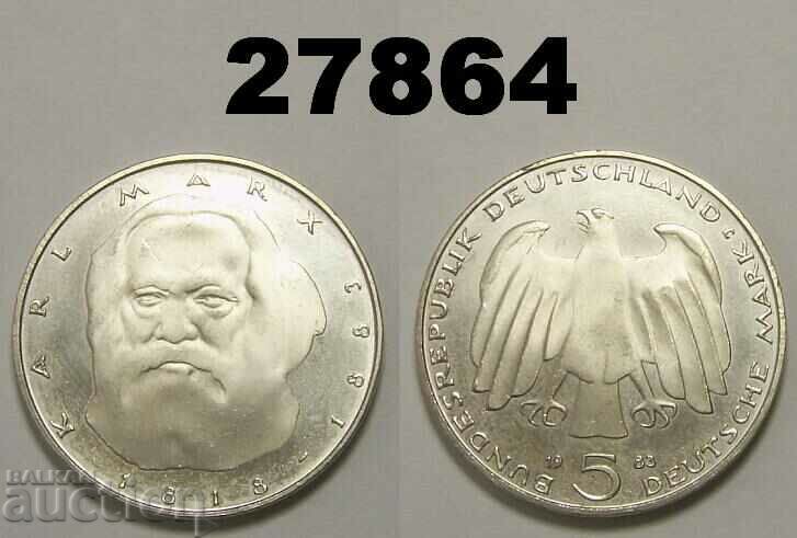 FRG Germany 5 Marks 1983 J Karl Marx