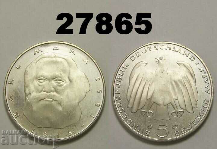 FRG Germania 5 mărci 1983 J Karl Marx