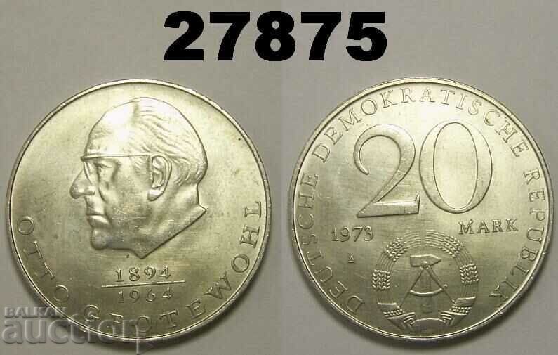 ГДР Германия 20 марки 1973 A Гротевол