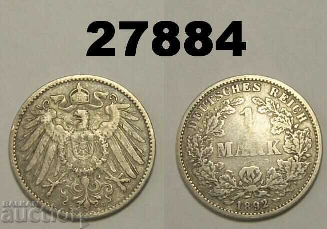 RR! Germany 1 Mark 1892 G Rare coin