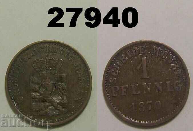 HESSE-DARMSTADT 1 pfennig 1870 Germany