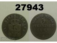 Prussia 3 pfennig 184.. A Germany