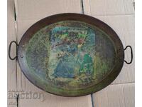 Old lithographed tray Bulgaria patriotic motifs