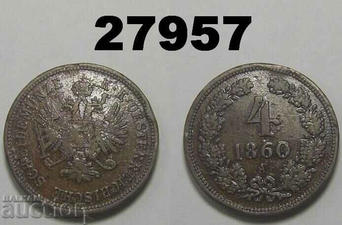 Austria 4 Kreuzer 1860 A