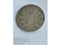 silver coin 5 francs Belgium 1870 silver