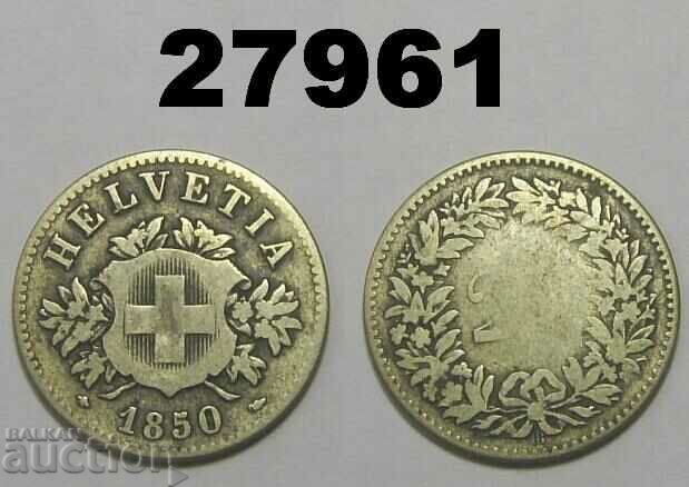 Switzerland 20 Rapen 1850