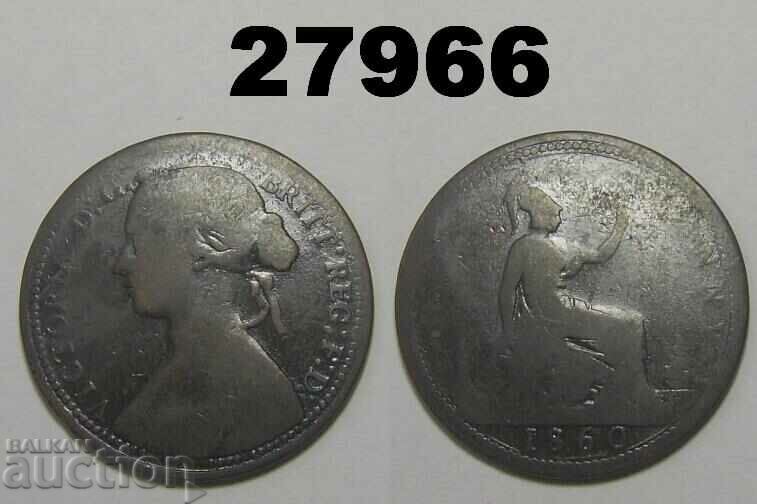 RRR! Gros Rim 1 penny 1860 Cu mărgele