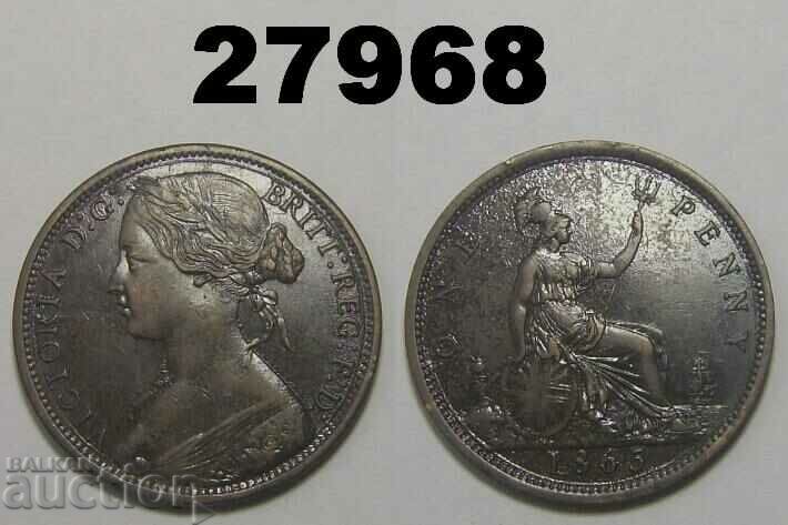 Великобритания 1 пени 1865