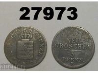 Saxony 1/2 neu groschen 5 pfennig 1856 F