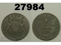 Baden 1 kreuzer 1871 Germania