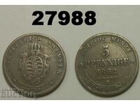 Sachsen 5 pfennig 1862 B Germany