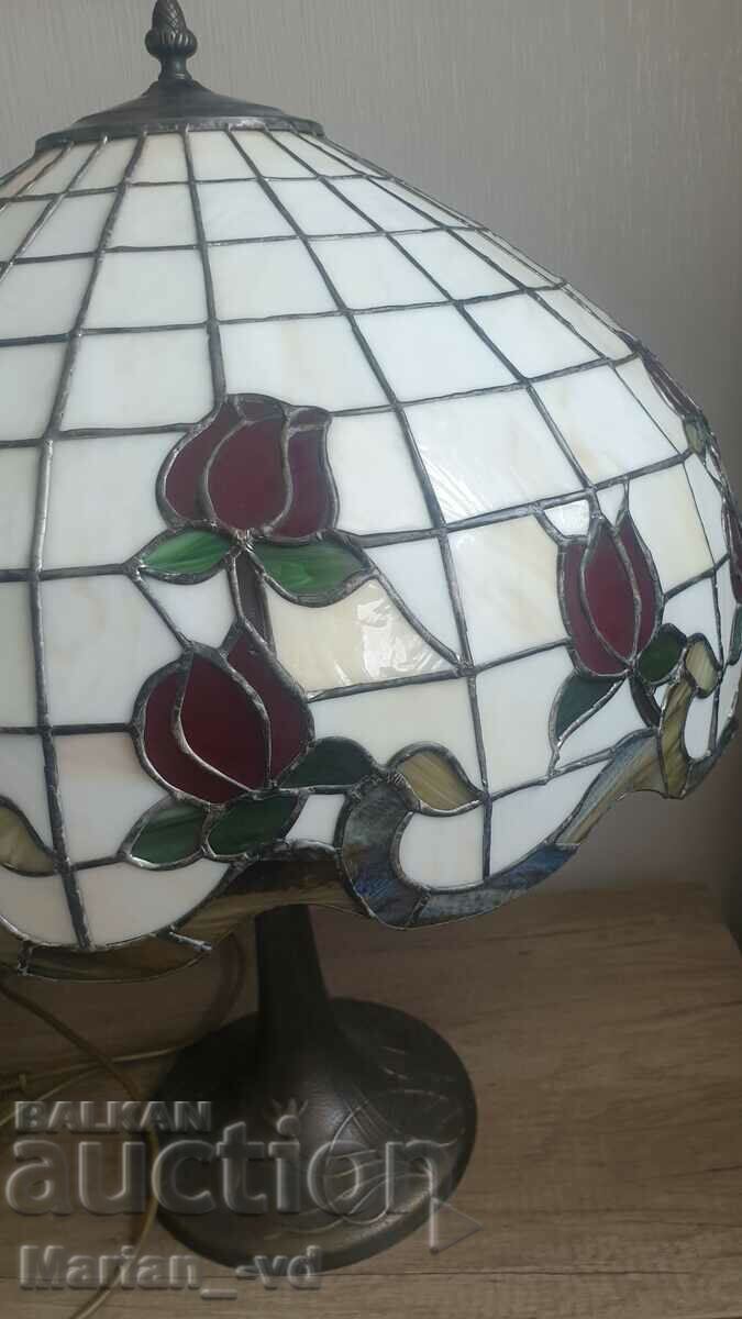 Auction  Large Old Tiffany Style Table Lamp