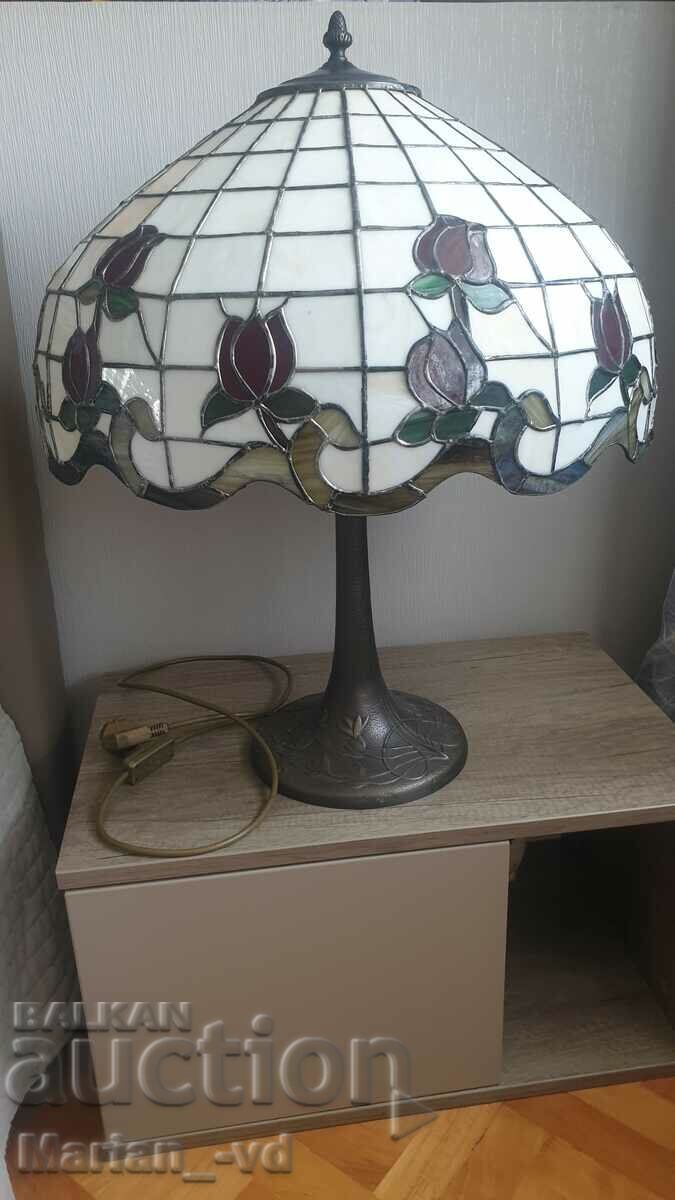 Large Old Tiffany Style Table Lamp