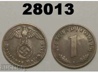 Germany 1 pfennig 1937 A swastika