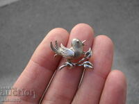 SILVER BIRD BROOCH