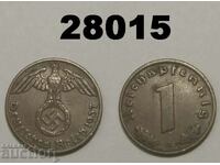 Germania 1 pfennig 1937 O zvastica