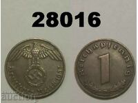 Germany 1 pfennig 1937 D swastika