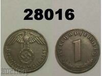 Germania 1 pfennig 1937 D zvastica