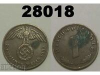Γερμανία 1 pfennig 1937 D σβάστικα