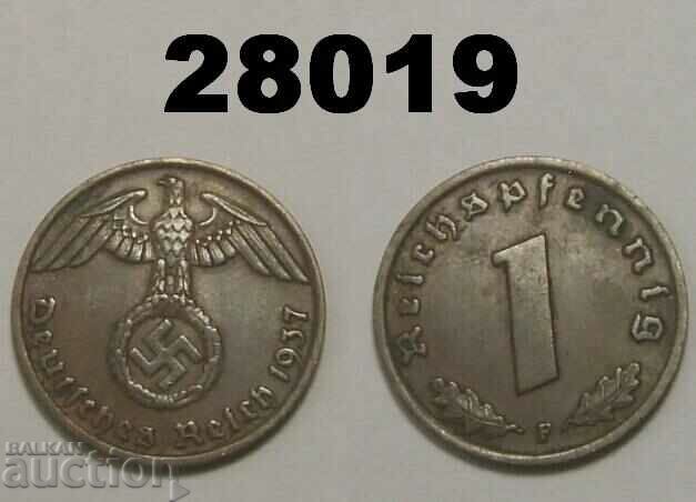 Germania 1 pfennig 1937 F zvastica