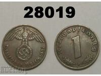 Germany 1 pfennig 1937 F swastika