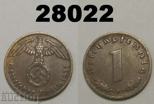 Germany 1 pfennig 1937 F swastika