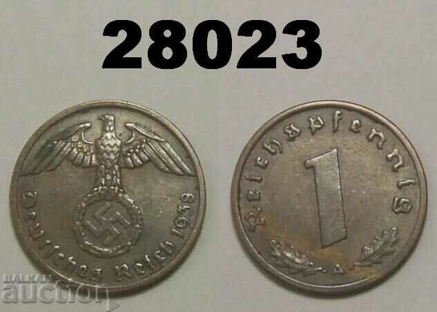Германия 1 пфениг 1938 A свастика