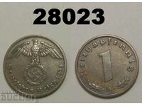 Germany 1 pfennig 1938 A swastika
