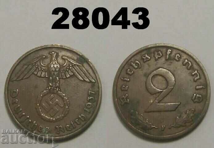 Germania 2 Pfennig 1937 F zvastica