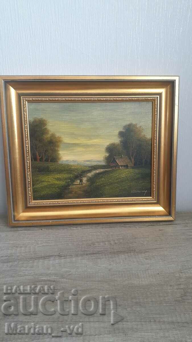 Painting, oil paints, signed with price 120.00 BGN | € 61.36 Painting, oil paints, signed with price 120.00 BGN | € 61.36