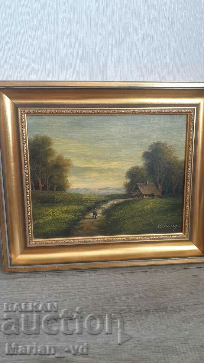 Painting, oil paints, signed