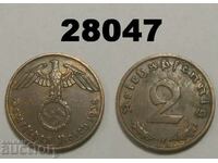 Germany 2 Pfennig 1938 F swastika