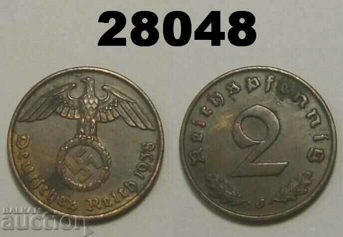 Germania 2 pfennig 1938 J zvastica