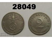 Германия 2 пфенига 1939 D свастика