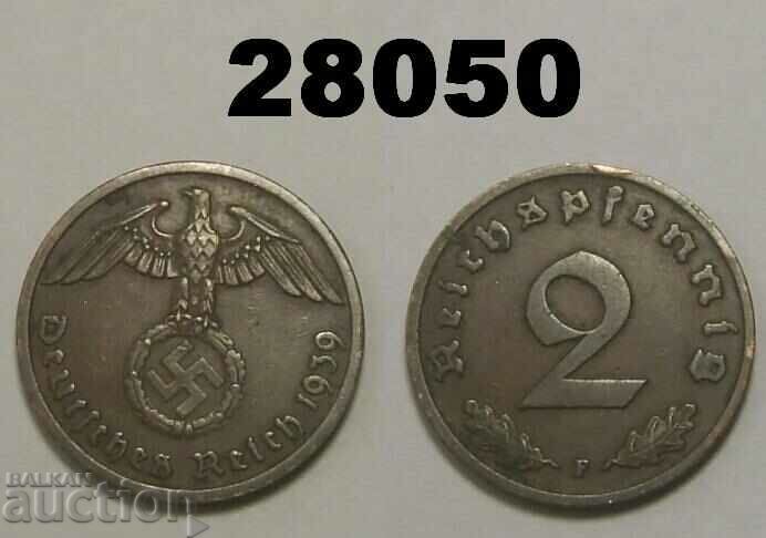 Γερμανία 2 Pfennig 1939 F σβάστικα
