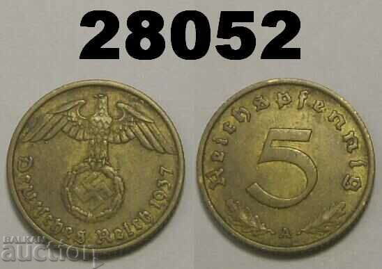 Германия 5 пфенига 1937 A свастика
