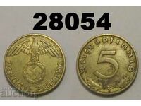 Germany 5 Pfennig 1937 E swastika