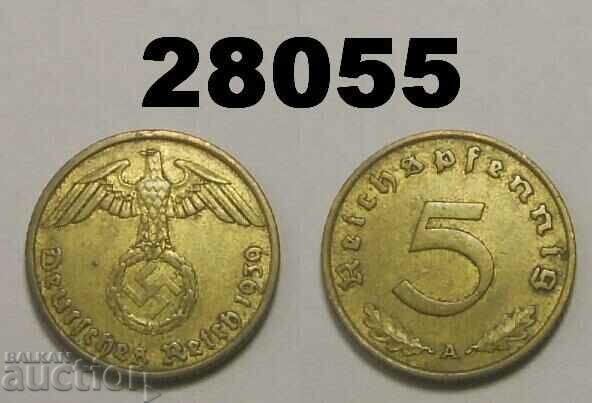 Germania 5 pfennig 1939 O zvastica