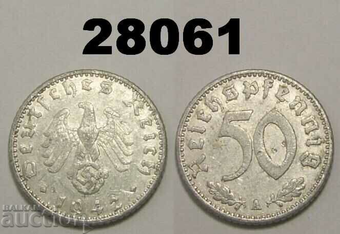 Germania 50 Pfennig 1942 O zvastica