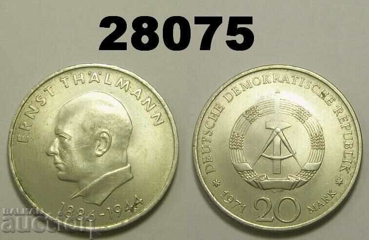 ГДР 20 марки 1971 А Германия