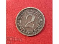 Germany-2 pfennig 1923 F-Stuttgart-rare year