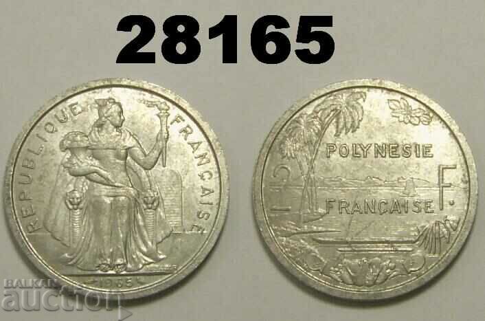 Полинезия 2 франка 1965