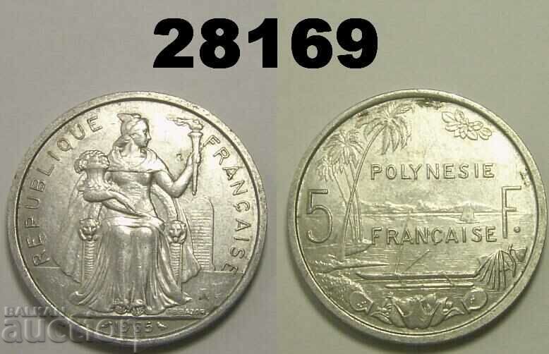 Полинезия 5 франка 1965