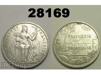 Полинезия 5 франка 1965