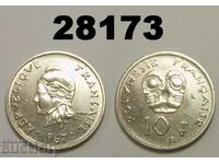 Polinezia 10 franci 1967